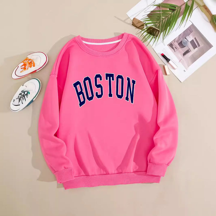 Kvinder casual sweatshirt med Boston print Skovae