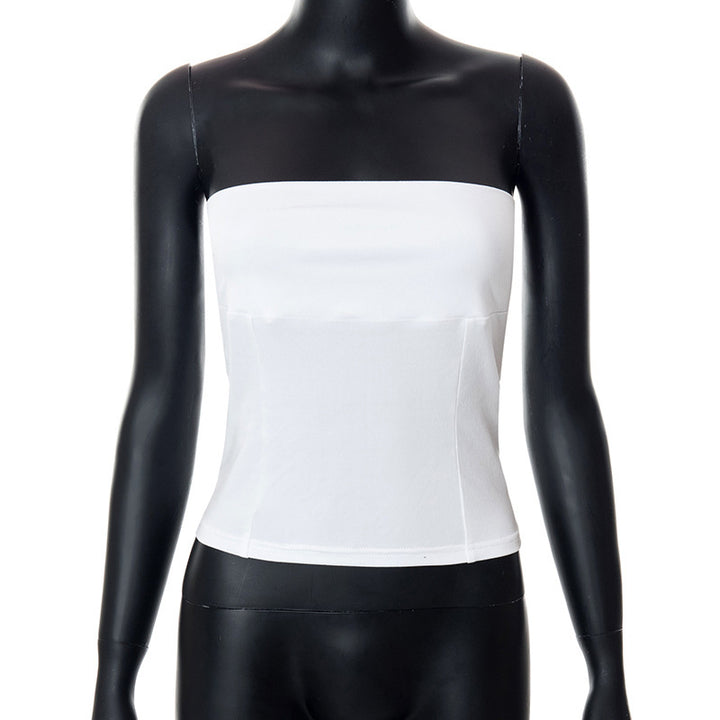 Dame Tube-top med figurformende snit Skovae