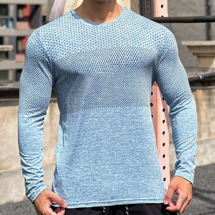 Herrer langærmet funktionsshirt med åndbar mesh-overflade Stilla