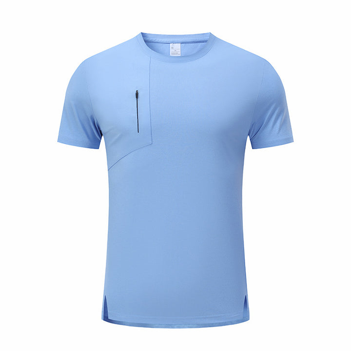 Herrer Sport T-Shirt med åndbare egenskaber og praktisk lynlås Stilla