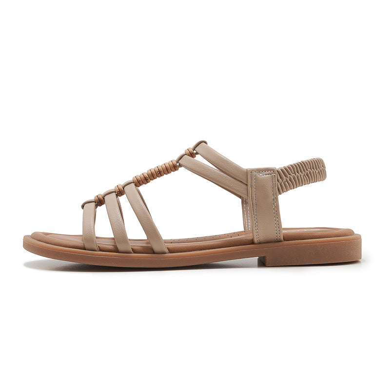 Dame sandaler med elastiske remme og polstret sål Stilla