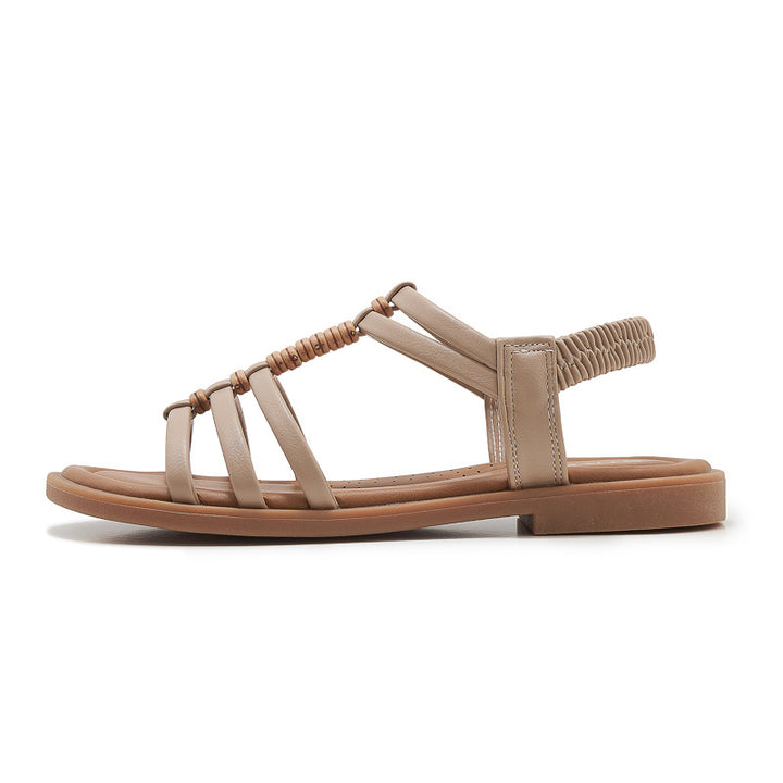 Dame sandaler med elastiske remme og polstret sål Stilla