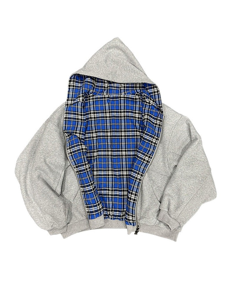 Kvinders afslappede hoodie-jakke med ternet for Stilla