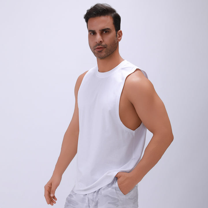 Herrer Sporty Muskel-Tanktop i høj kvalitets bomuldsblanding med ergonomisk snit Stilla