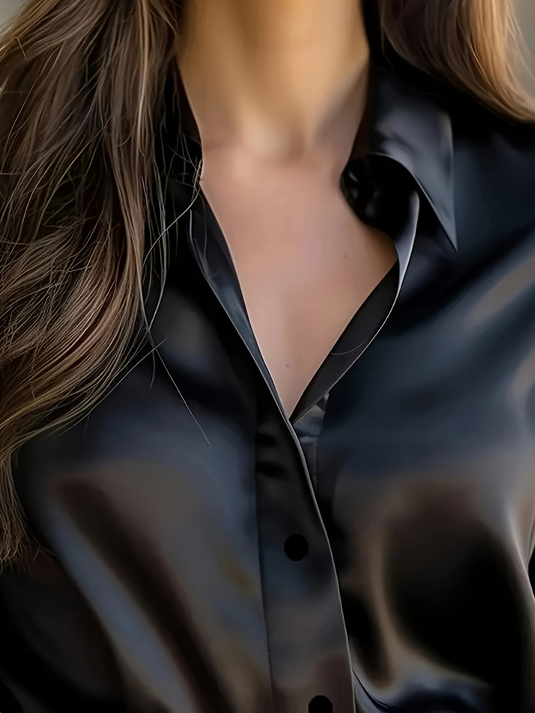 Dame elegant silke bluse Stilla