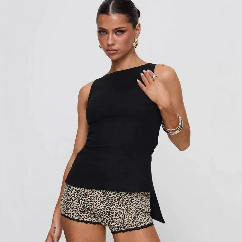 Dame asymmetrisk draperet top Stilla