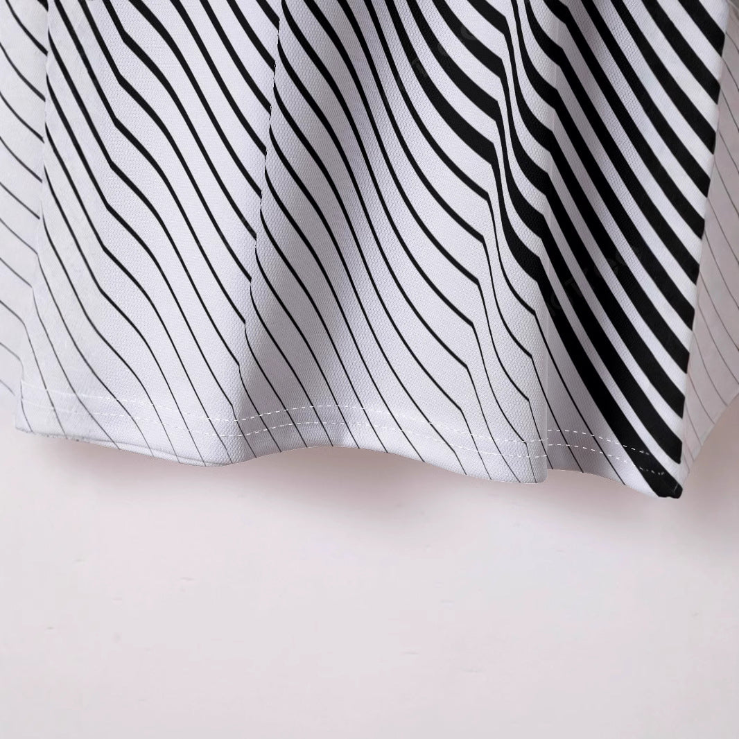 Herrer poloshirt med moderne diagonal stribemønster Stilla