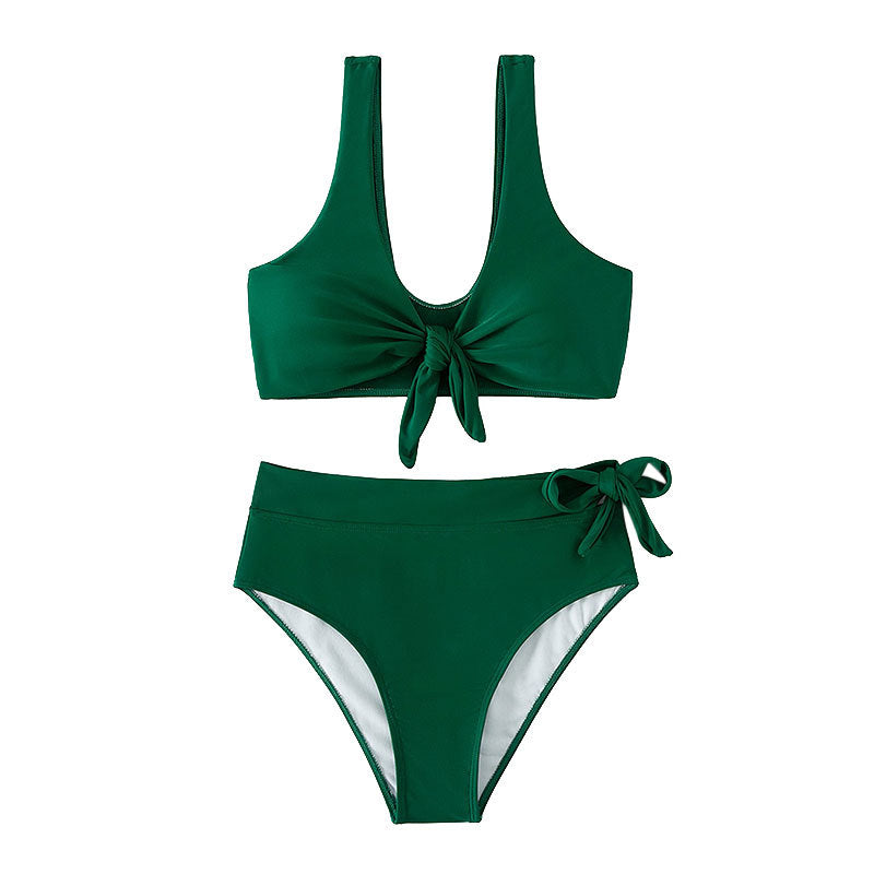 Dame Bikini-sæt med legende knude-design og højtaljede bukser Stilla
