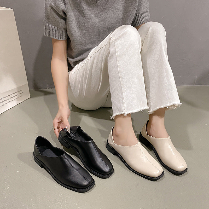 Dame stilfulde Slip-On Læder Pantoletten Stilla