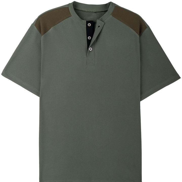 Herren funktionsskjorte med moderne henley-udskæring og mesh-indlæg Stilla