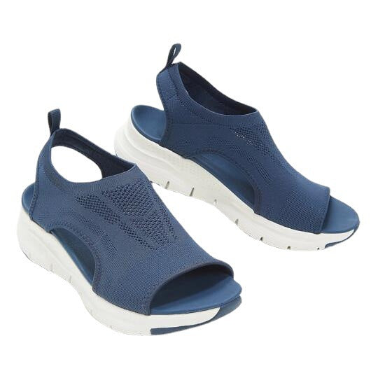Dame moderne Slip-On Sandaler med åndbart stof og dæmpende sålprofil Stilla