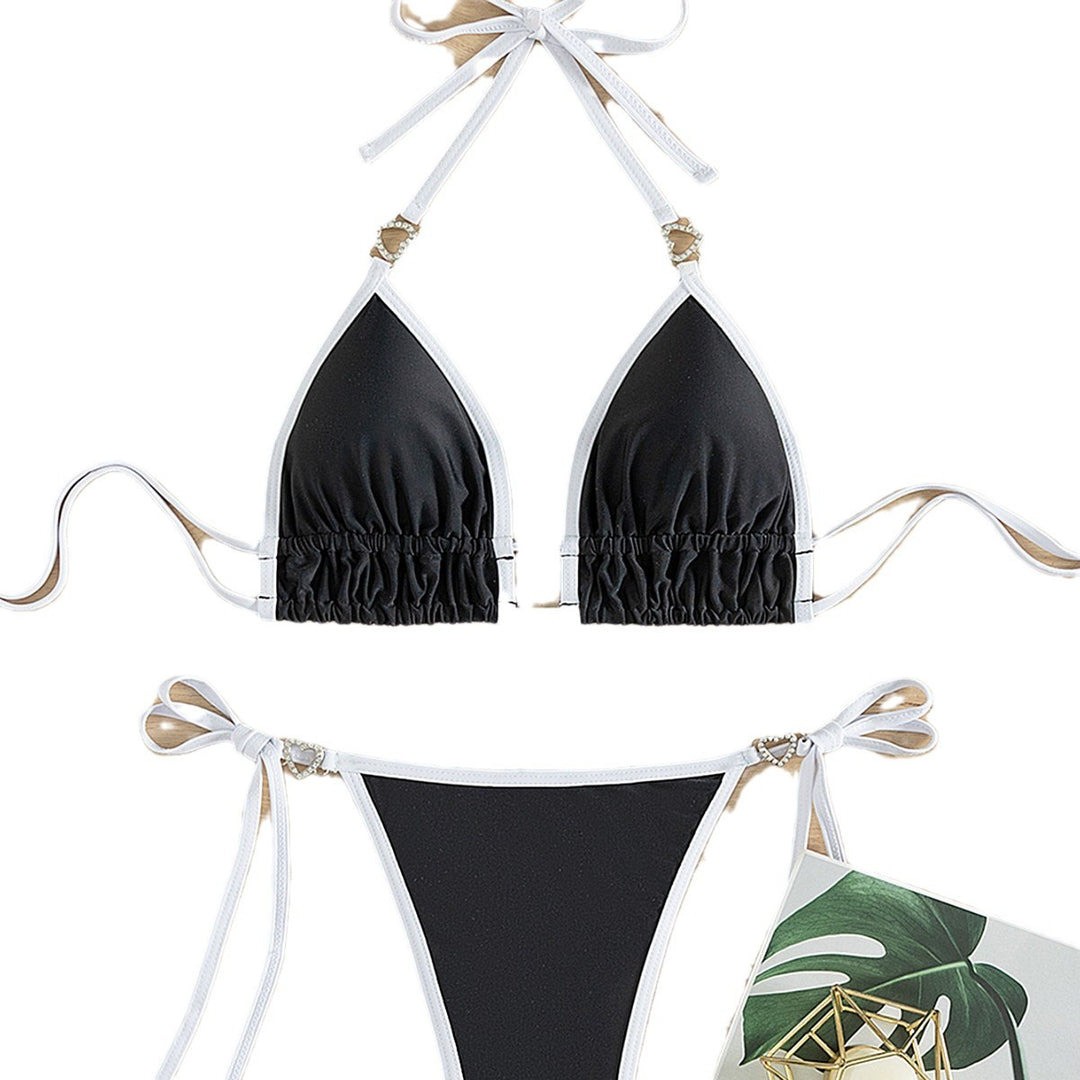 Dame Triangel-Bikini med charme-detaljering Skovae