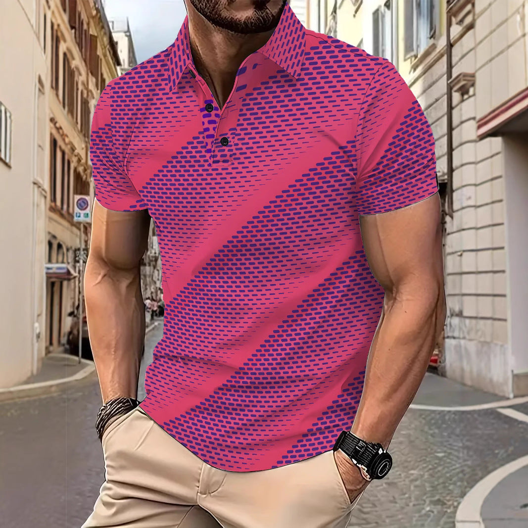 Herrer Poloshirt med moderne grafisk tryk Stilla