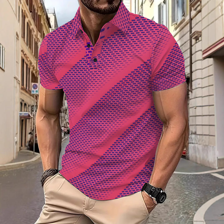 Herrer Poloshirt med moderne grafisk tryk Stilla