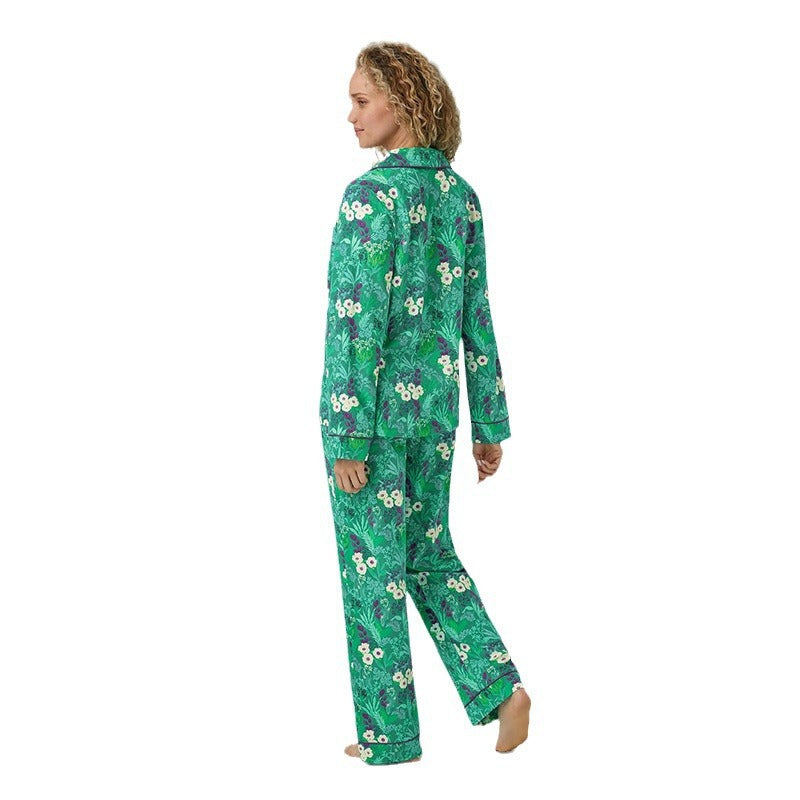 Femme Floral Print Nattrøje Sæt Stilla