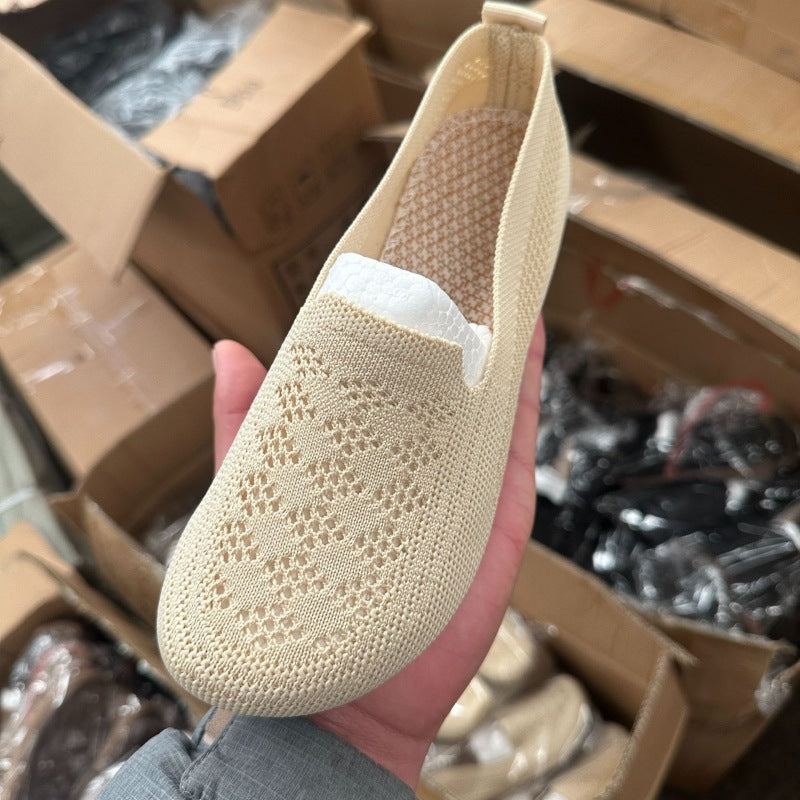 Femme Åndbar Hæklet Slip-On Flad Stilla