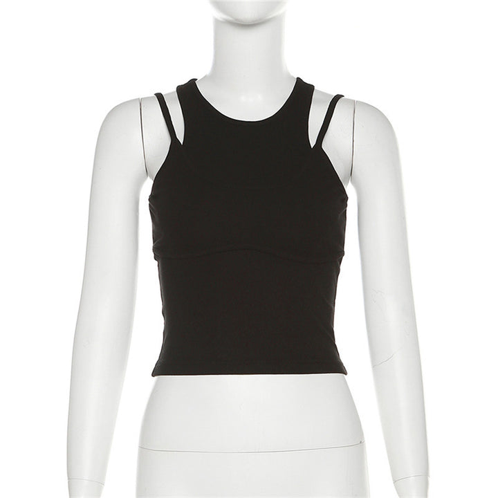 Dame Sporty crop top med justerbare stropper og tætsiddende snit Stilla