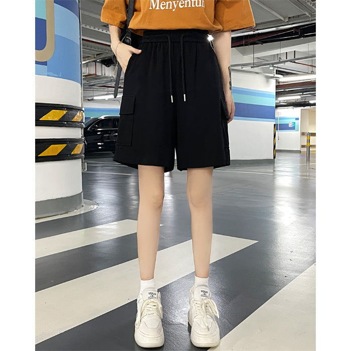Femme Utility Lounge-Shorts med justerbar snor Stilla