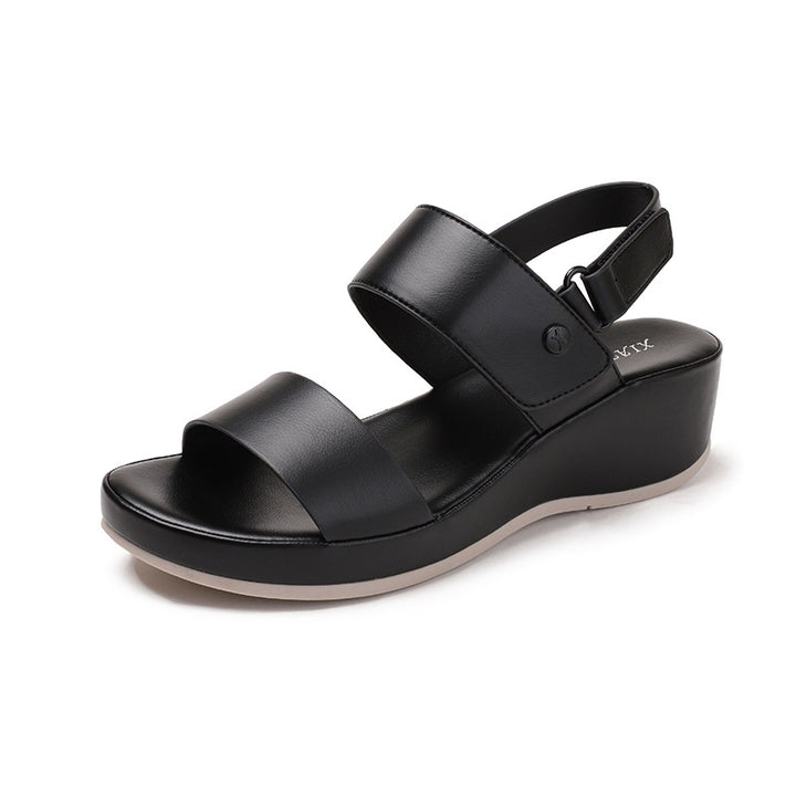 Dame wedge-sandaler med justerbar hælrem og komfortabelt fodseng Stilla