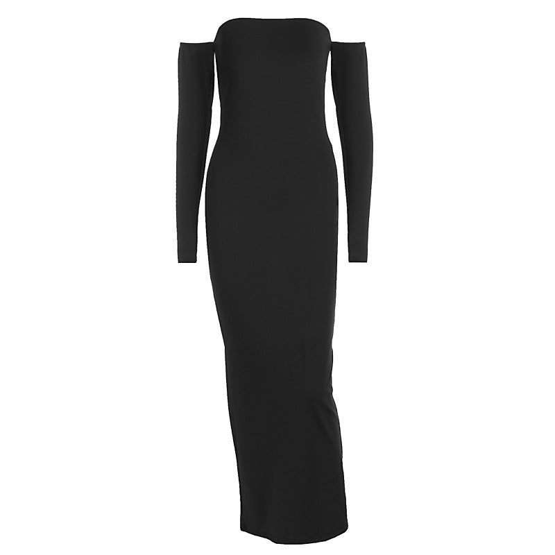 Dame Off-Shoulder Maxikjole med figursyet pasform Stilla