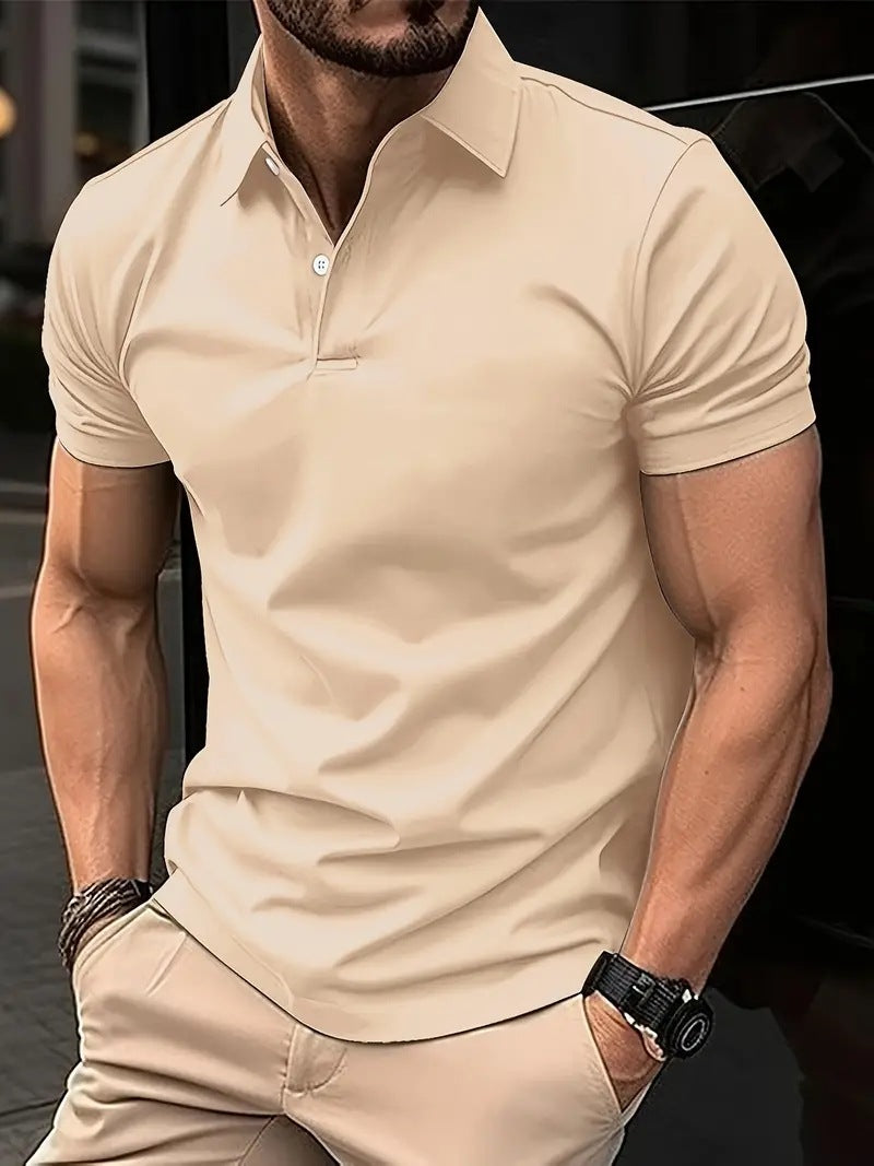 Herre polo shirt med kropsnær pasform og åndbare egenskaber Stilla