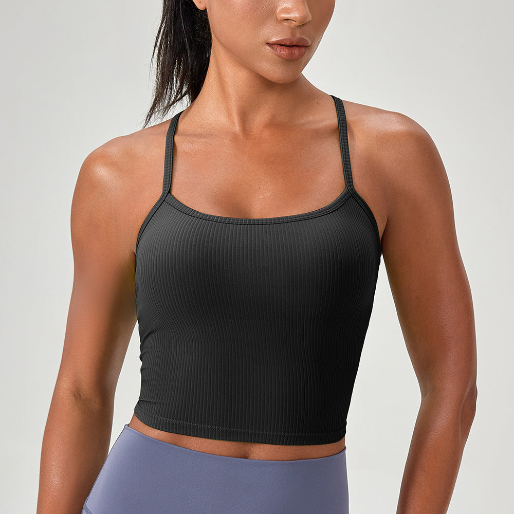 Damer Sports Crop Top med fugtregulerende materiale og fleksibel snit Stilla