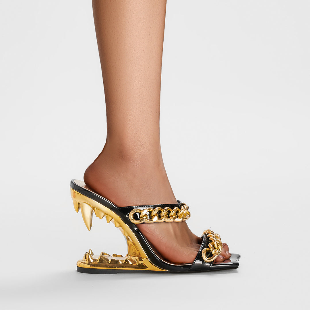 Femme High-Impact Statement Hæle Mules Stilla