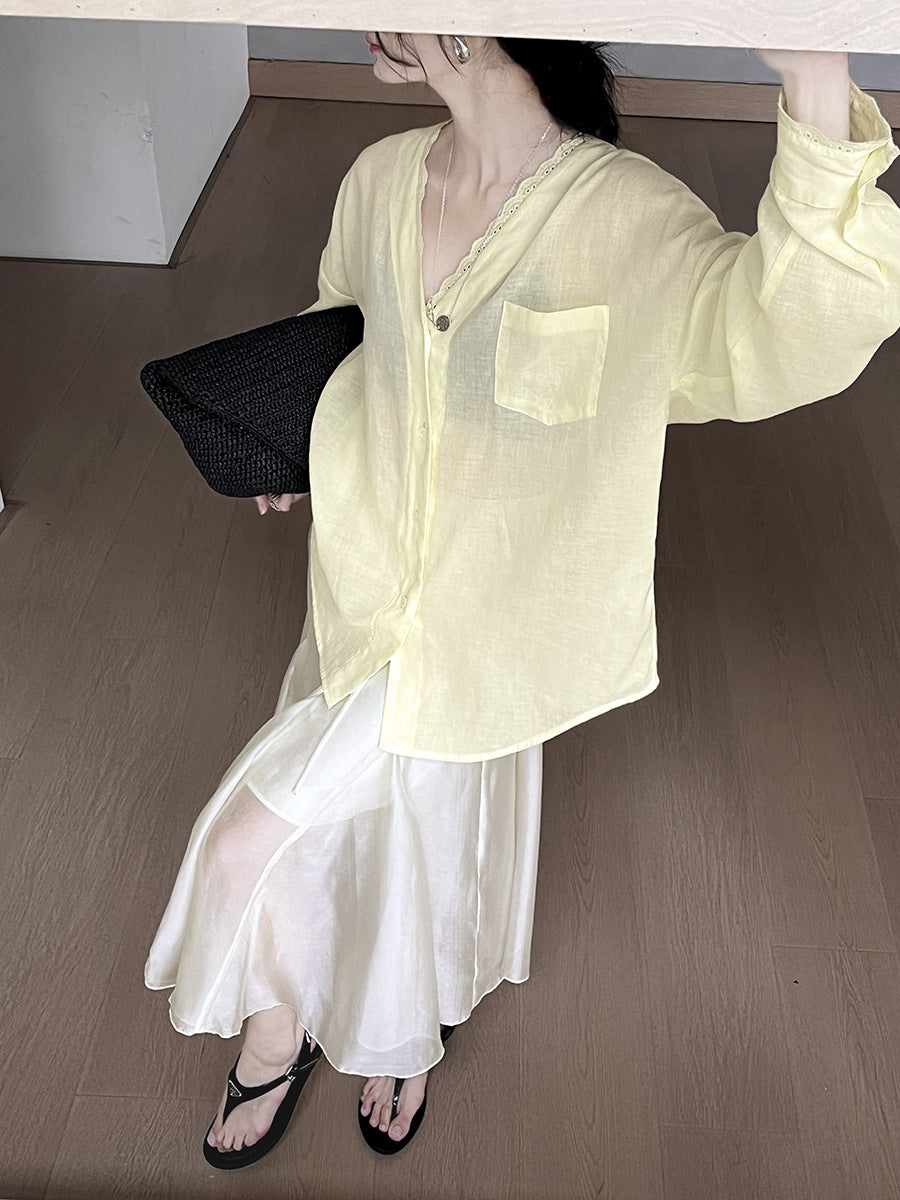 Dame elegant, luftig chiffon nederdel Stilla