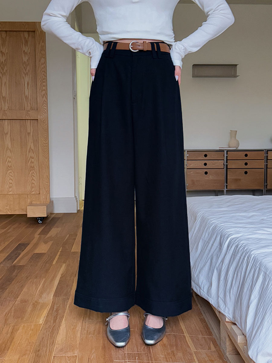 Dame bred High-Waist jakkebukser med imponerende snit og elegant talje Stilla