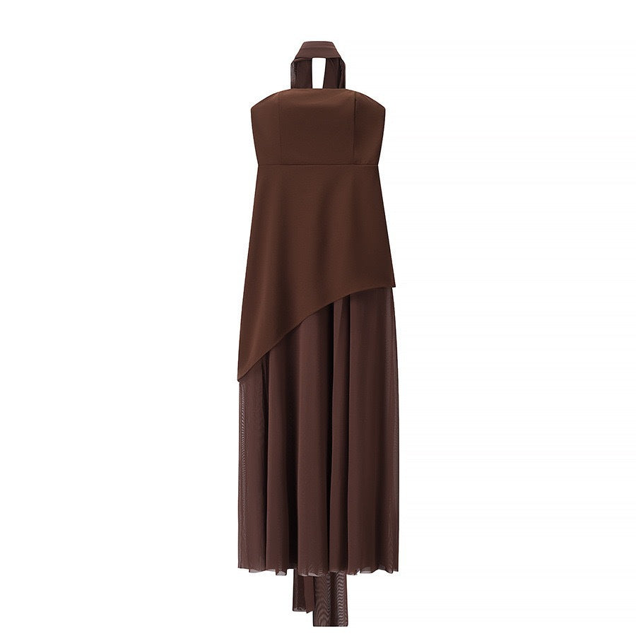 Femme Halter Neck Lag Maxikjole Stilla