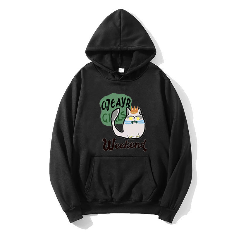Kvindes hoodie med legende kat motiv Skovae