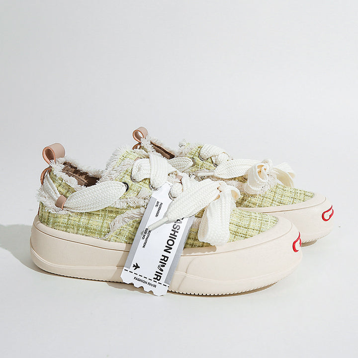 Dame Sneakers med stilfuldt strikdesign og komfortabel sål Stilla
