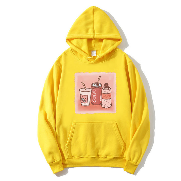 Kvinders hoodie med inspirerende drikke motiv Skovae