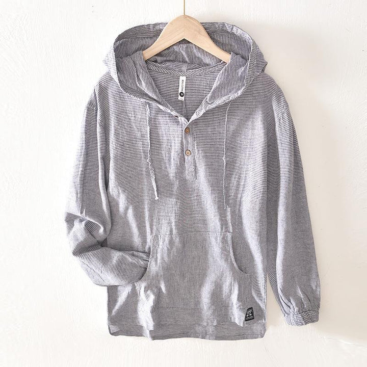 Stilla | Premium Oxford-Hættepullover i Linned