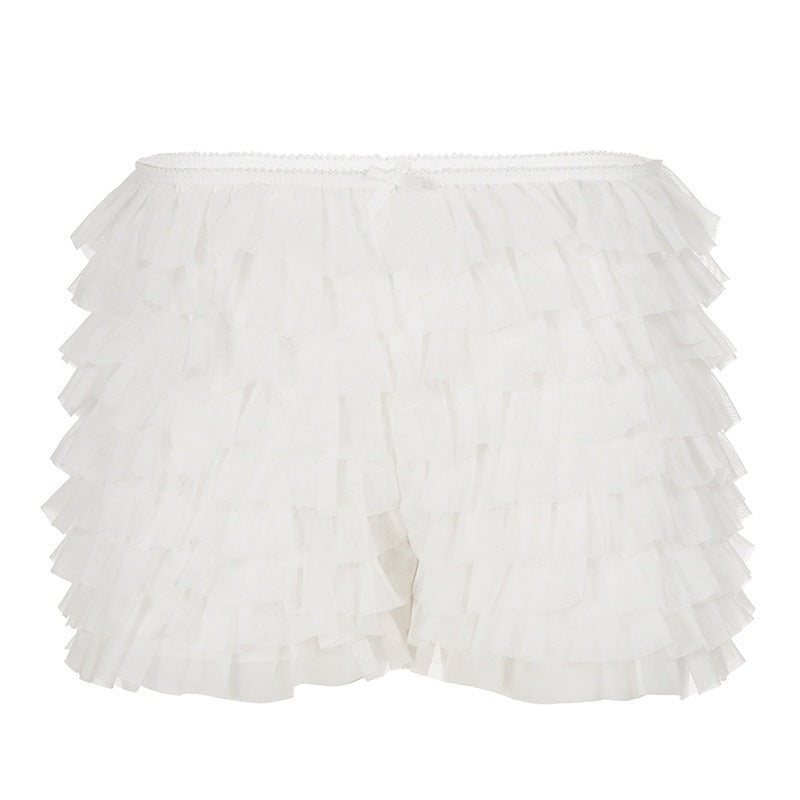 Dame Rynke-shorts med elastisk talje og legende design Skovae