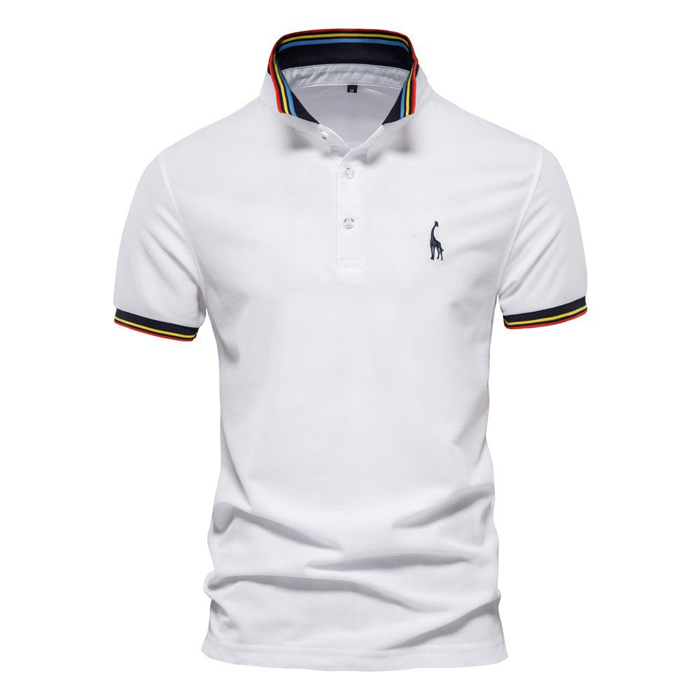 Herrer polo shirt med moderne krave og farverige accenter Stilla