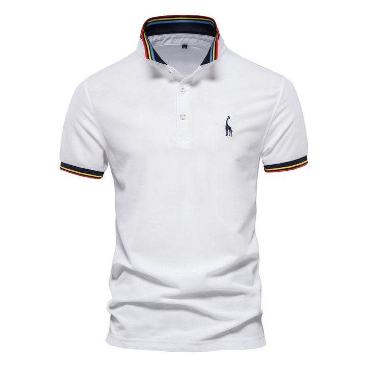 Herrer polo shirt med moderne krave og farverige accenter Stilla