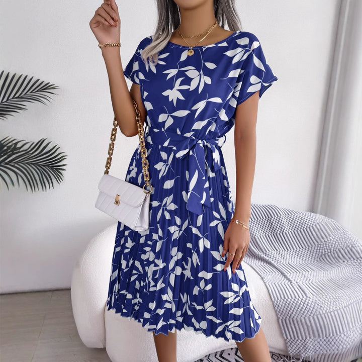 Dame Blomster Shirt Midi Kjole Stilla