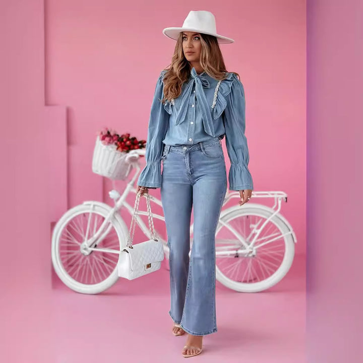Dame Flared Jeans med elegant snit og høj talje Stilla