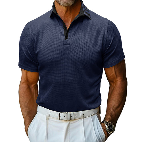 Herrer Sporty Poloshirt med åndbare mesh-egenskaber og elegant krave Stilla