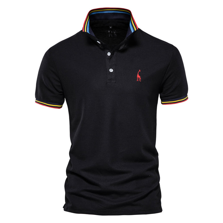 Herrer polo shirt med moderne krave og farverige accenter Stilla