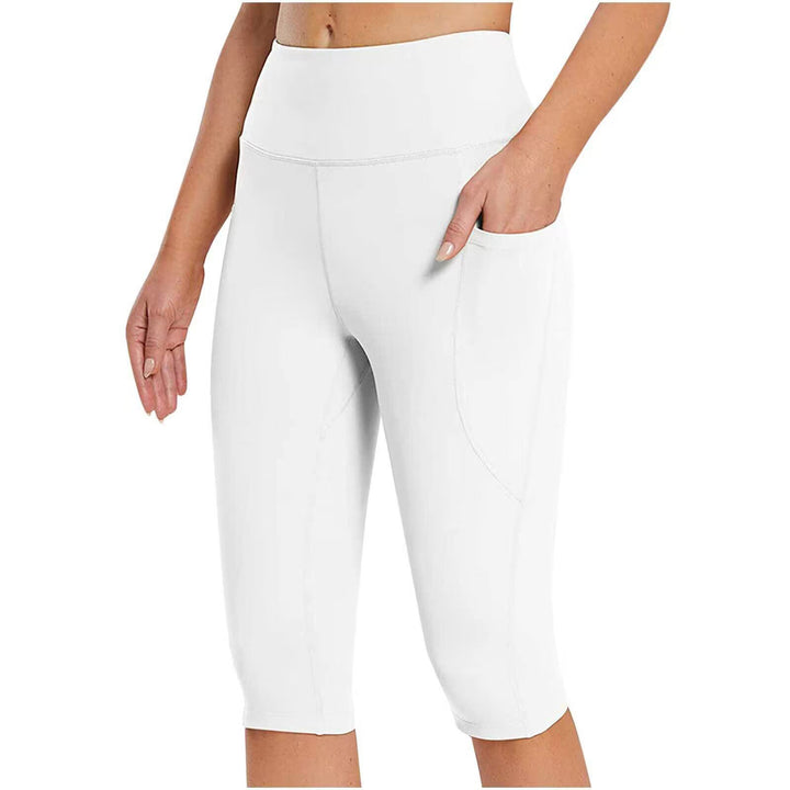 Dame sporty capri-bukser med praktiske sidelommer Stilla