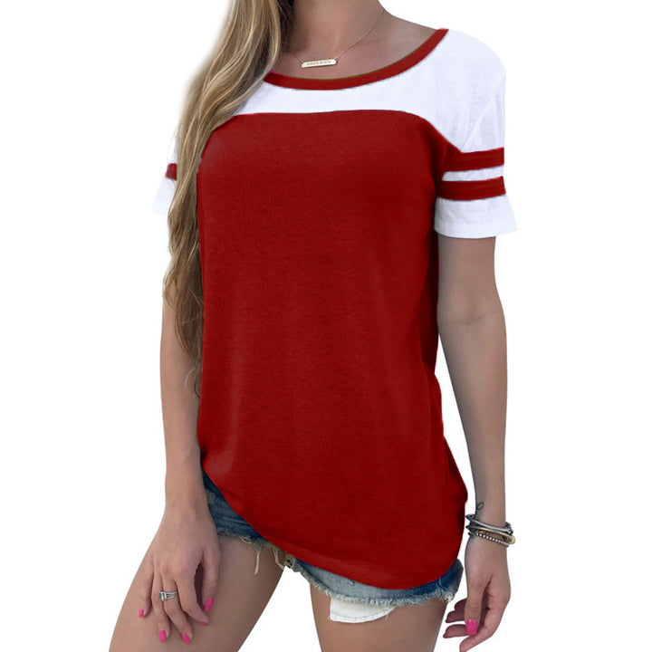 Dame Sporty T-shirt med moderne farveblokering og afslappet snit Stilla