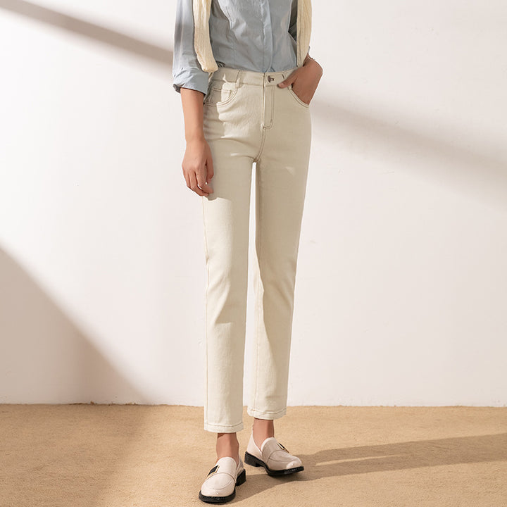 Damer Slim-Fit Jeans med høj talje og elastisk materiale Stilla