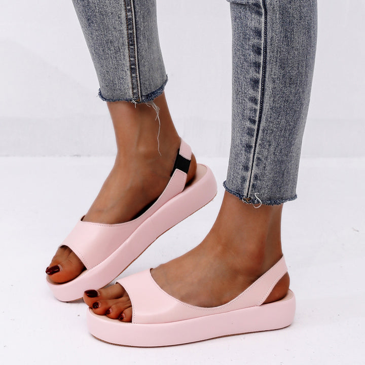 Dame Slingback Sandaler med moderne Plateau og justerbar Rem Stilla