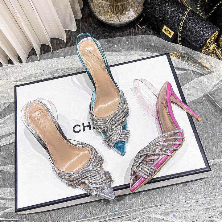 Dame Glamourøse pumps med funklerende strass-applikationer Stilla