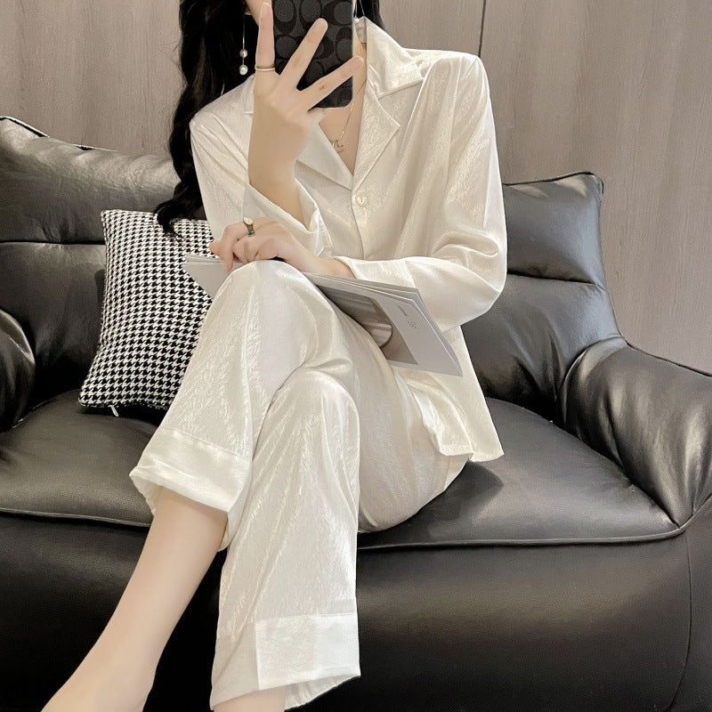 Femme Afslappet Fit Satin Pyjama Sæt Stilla