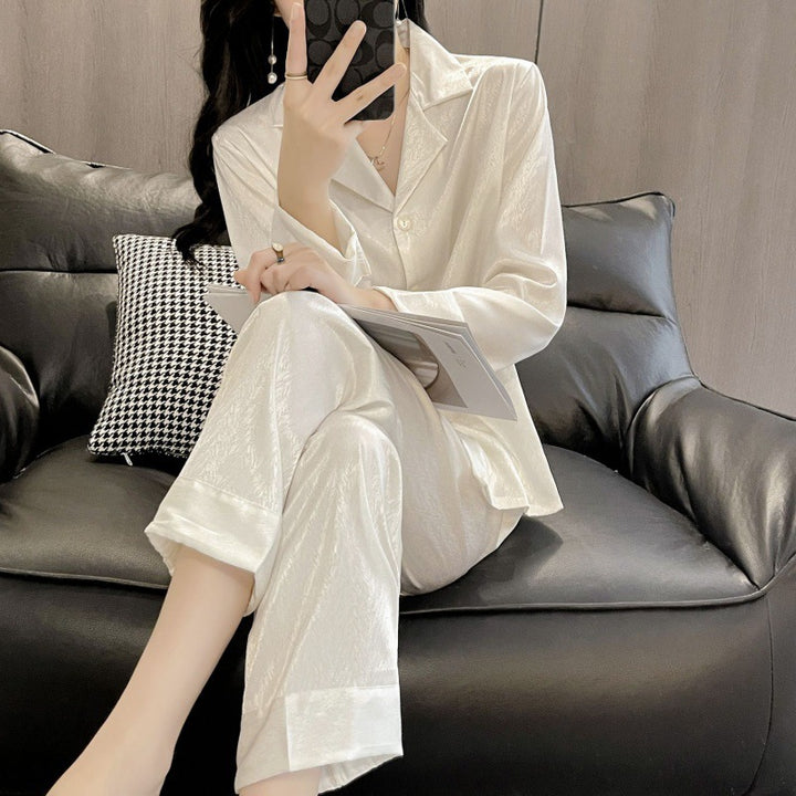Femme Afslappet Fit Satin Pyjama Sæt Stilla