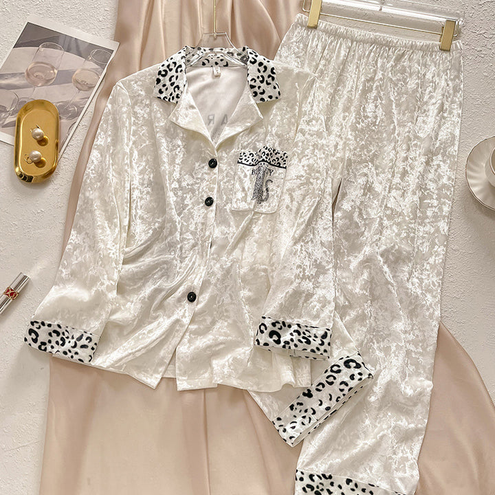 Dame Luxus Velour Pyjamas Sæt Stilla