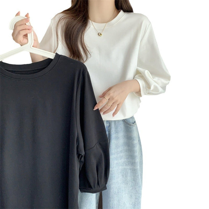 Dame Relaxed Fit Puff Ærme Sweatshirt Stilla